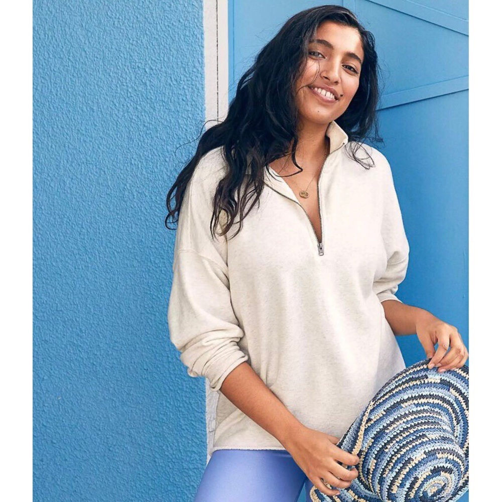 🆕 [Aerie] Sunday Soft 1/4 Zip pullover sweatshirt - Picture 2 of 4